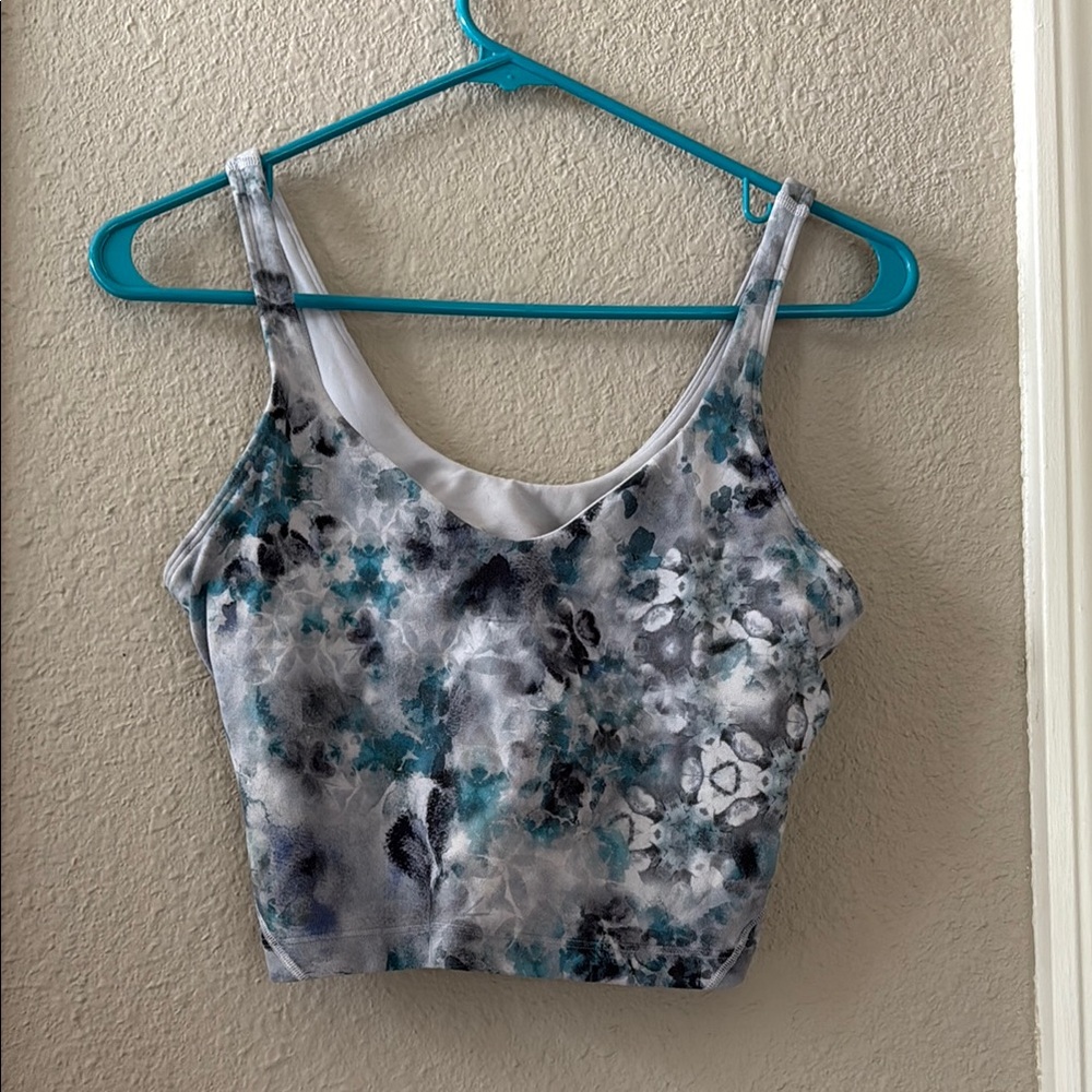 Lululemon Athletica Black and White Crop Tank Top